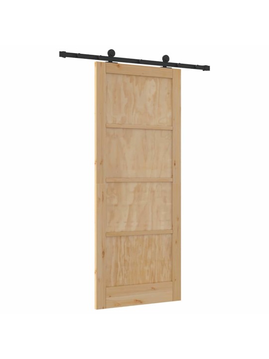 Bīdāmās durvis manuāls dabīga un melna 86 x 211 cm