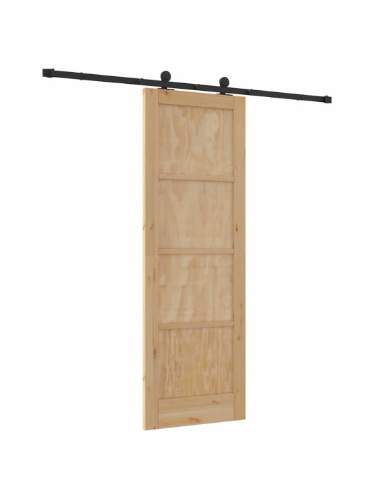 Bīdāmās durvis manuāls dabīga un melna 73.5 x 211 cm