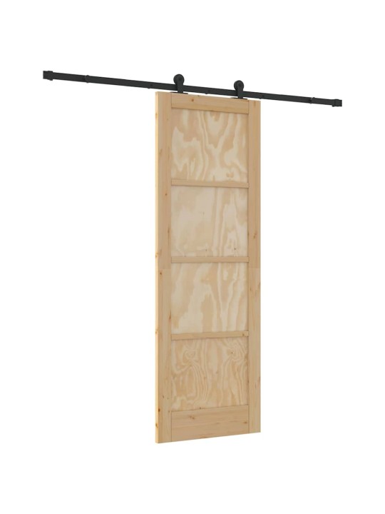 Bīdāmās durvis manuāls dabīga un melna 73.5 x 211 cm
