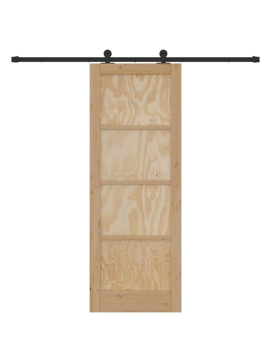 Bīdāmās durvis manuāls dabīga un melna 78 x 211 cm