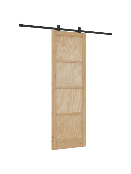 Bīdāmās durvis manuāls dabīga un melna 78 x 232 cm