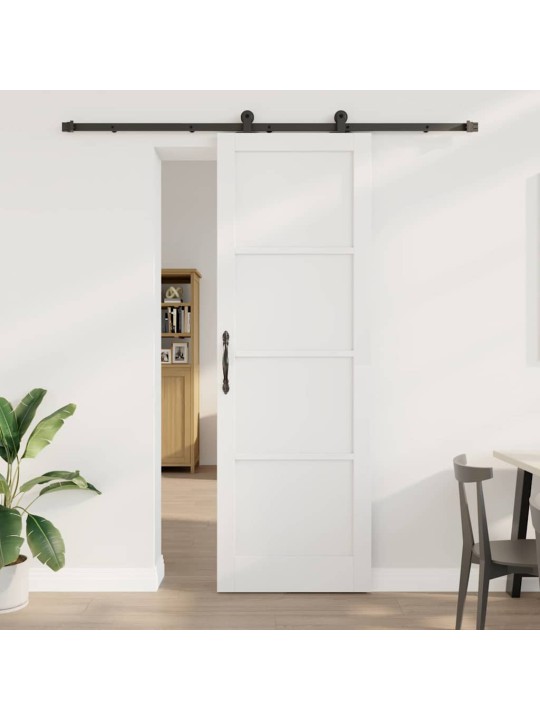 Bīdāmās durvis manuāls balta un melna 78 x 232 cm