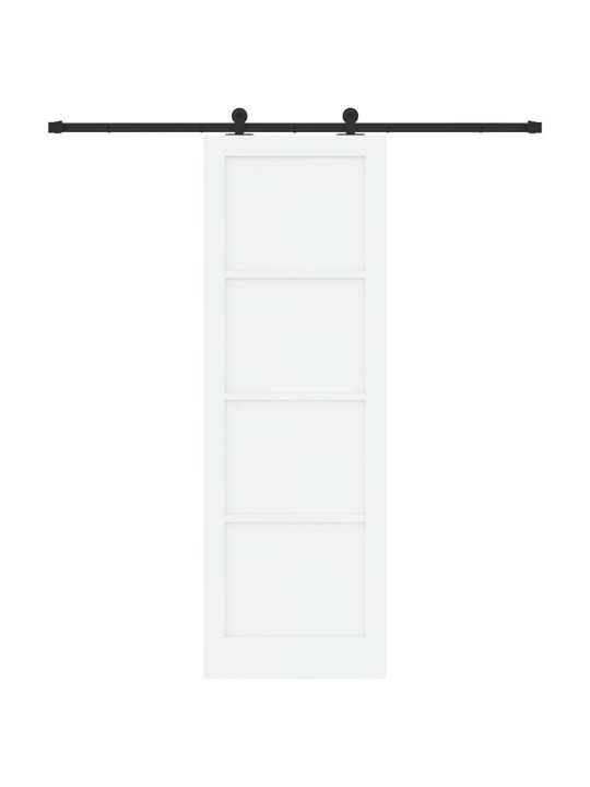 Bīdāmās durvis manuāls balta un melna 78 x 232 cm