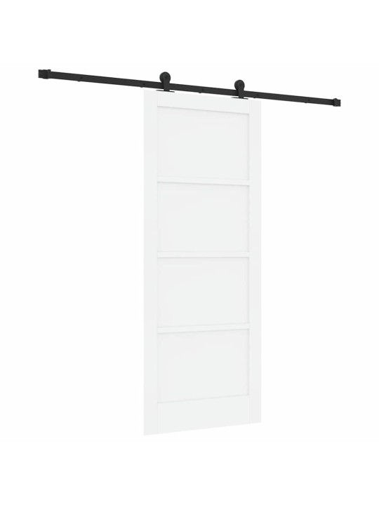 Bīdāmās durvis manuāls balta un melna 83 x 202 cm