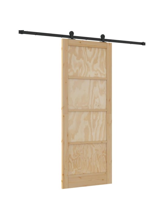 Bīdāmās durvis manuāls dabīga un melna 83 x 211 cm