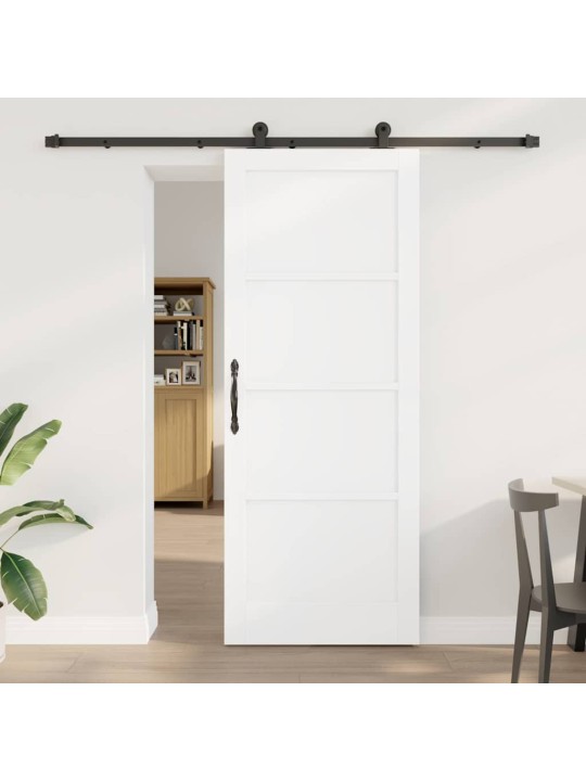 Bīdāmās durvis manuāls balta un melna 83 x 211 cm