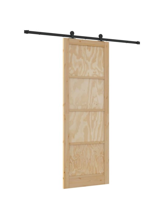 Bīdāmās durvis manuāls dabīga un melna 83 x 232 cm