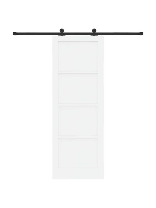 Bīdāmās durvis manuāls balta un melna 83 x 232 cm
