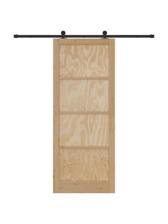Bīdāmās durvis manuāls dabīga un melna 93 x 232 cm