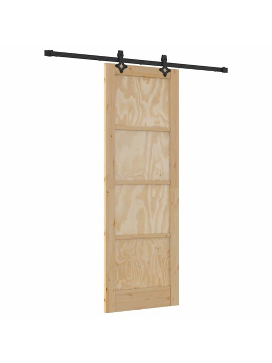 Bīdāmās durvis manuāls dabīga un melna 73.5 x 211 cm
