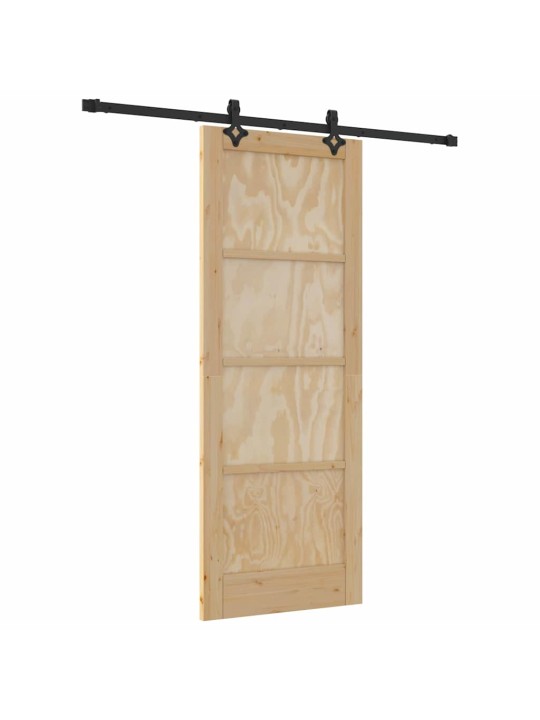 Bīdāmās durvis manuāls dabīga un melna 78 x 202 cm