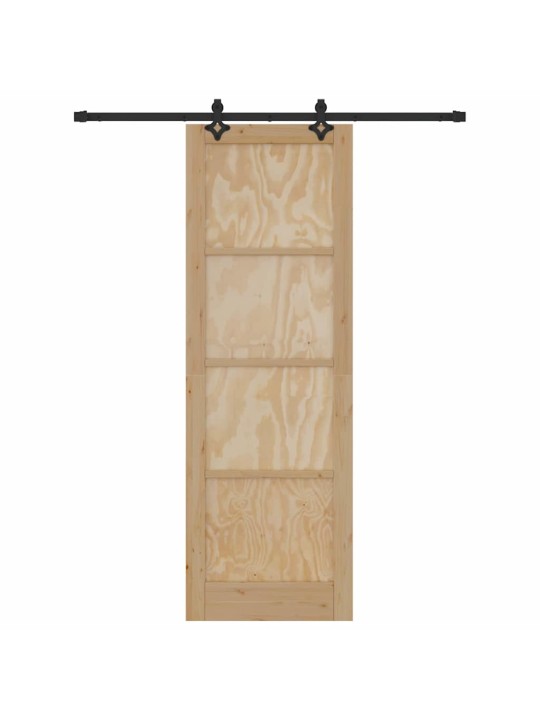 Bīdāmās durvis manuāls dabīga un melna 78 x 232 cm
