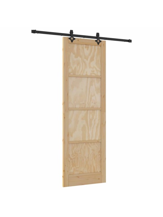 Bīdāmās durvis manuāls dabīga un melna 78 x 232 cm