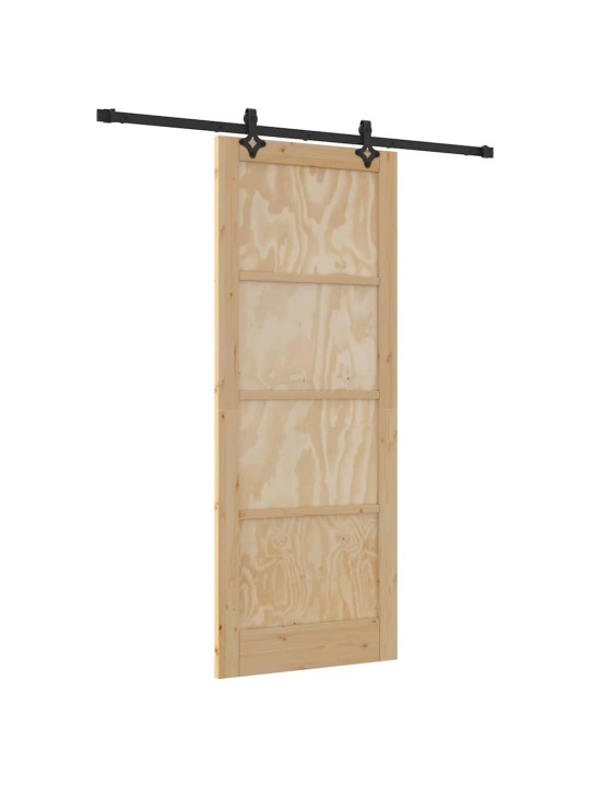 Bīdāmās durvis manuāls dabīga un melna 83 x 211 cm