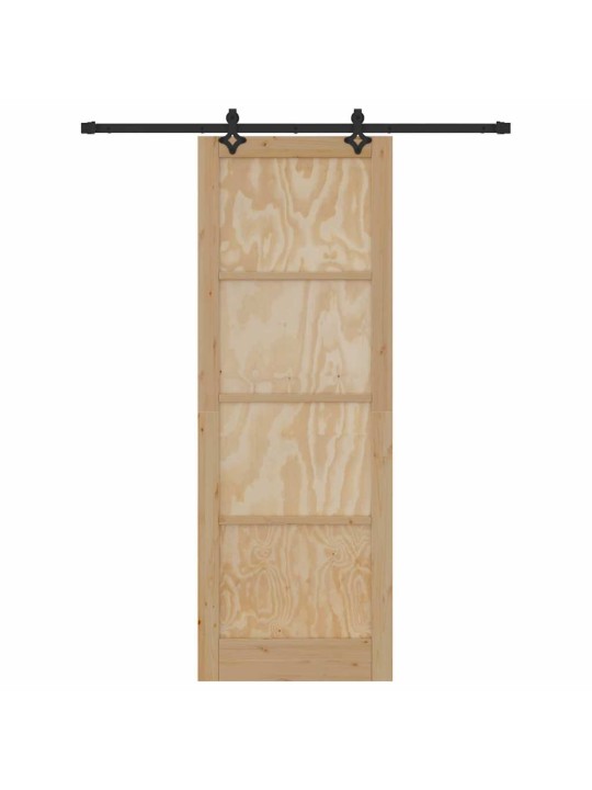 Bīdāmās durvis manuāls dabīga un melna 83 x 232 cm