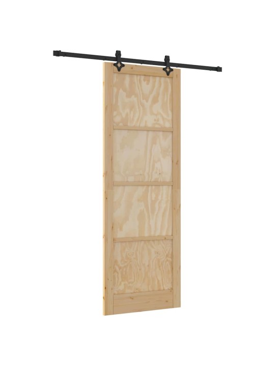 Bīdāmās durvis manuāls dabīga un melna 83 x 232 cm