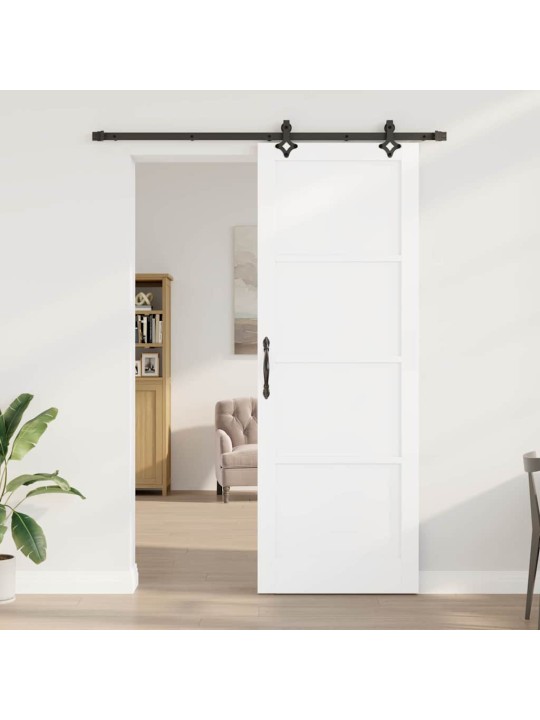Bīdāmās durvis manuāls balta un melna 83 x 232 cm