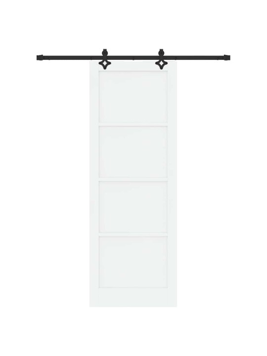 Bīdāmās durvis manuāls balta un melna 83 x 232 cm