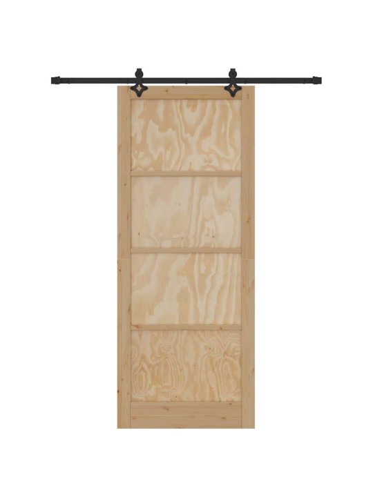 Bīdāmās durvis manuāls dabīga un melna 93 x 232 cm
