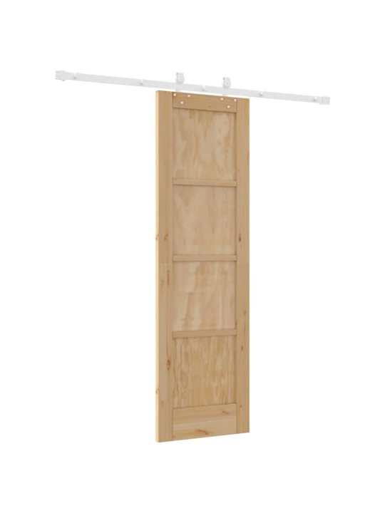 Bīdāmās durvis manuāls dabisks un balts 61 x 198.5 cm