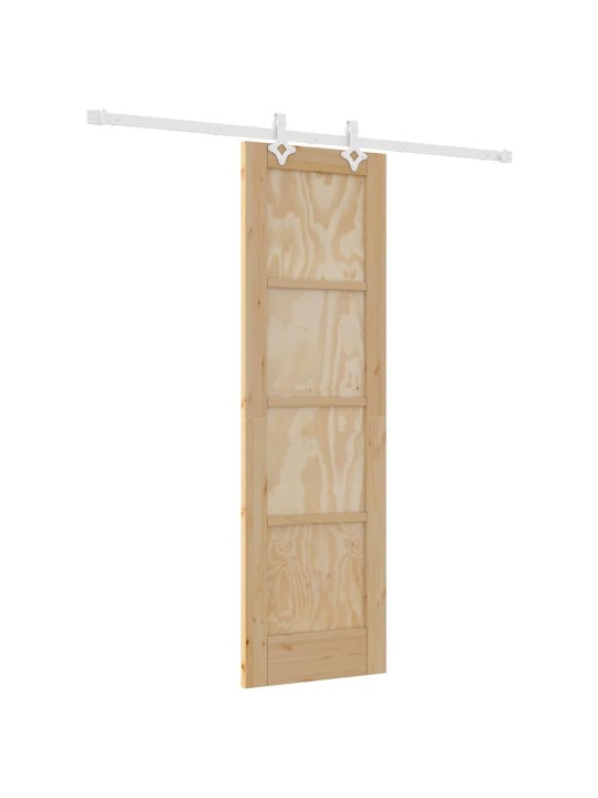 Bīdāmās durvis manuāls dabisks un balts 61 x 198.5 cm
