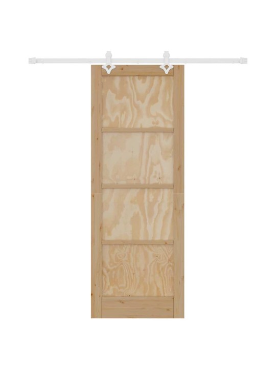 Bīdāmās durvis manuāls dabisks un balts 78 x 211 cm