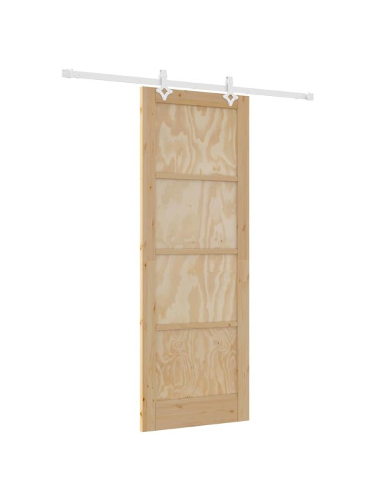 Bīdāmās durvis manuāls dabisks un balts 78 x 211 cm