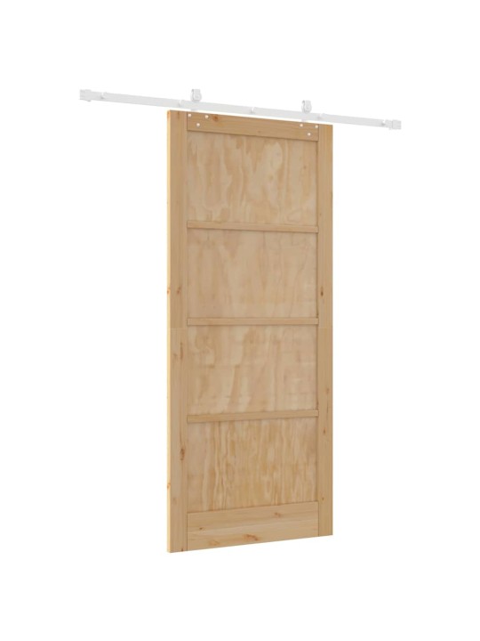 Bīdāmās durvis manuāls dabisks un balts 93 x 211 cm