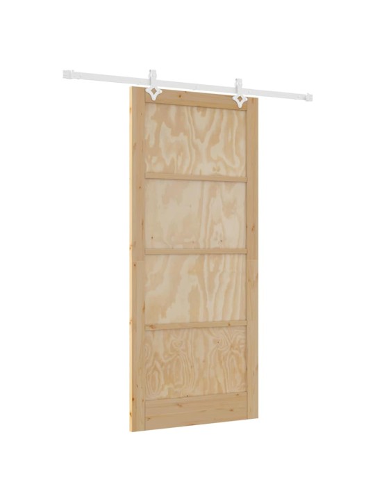 Bīdāmās durvis manuāls dabisks un balts 93 x 211 cm