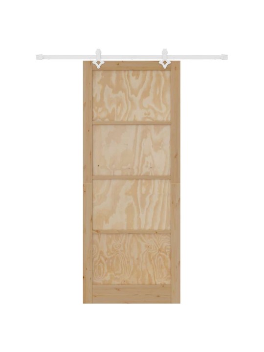Bīdāmās durvis manuāls dabisks un balts 93 x 232 cm