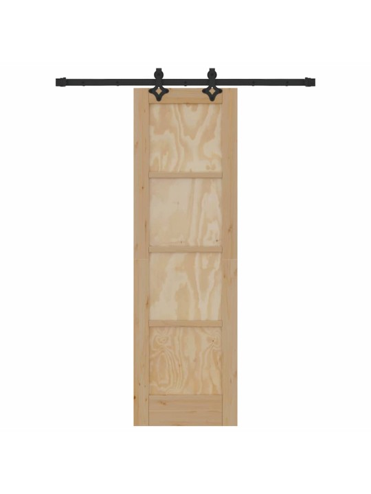Bīdāmo durvju komplekts manuāls dabīga un melna 61 x 198.5 cm