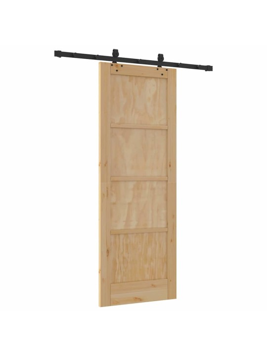 Bīdāmo durvju komplekts manuāls dabīga un melna 73.5 x 198.5 cm