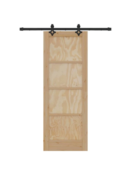 Bīdāmo durvju komplekts manuāls dabīga un melna 73.5 x 198.5 cm