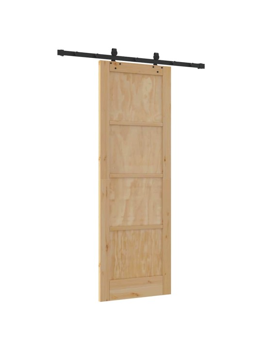 Bīdāmo durvju komplekts manuāls dabīga un melna 73.5 x 211 cm