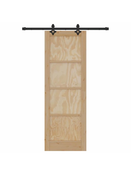 Bīdāmo durvju komplekts manuāls dabīga un melna 73.5 x 211 cm
