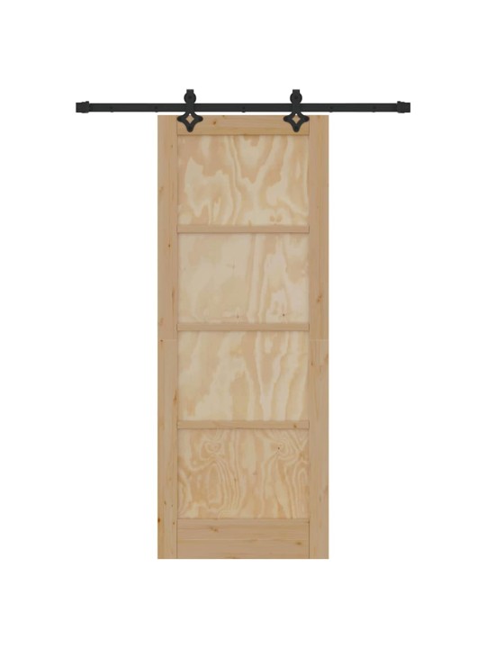 Bīdāmo durvju komplekts manuāls dabīga un melna 78 x 202 cm