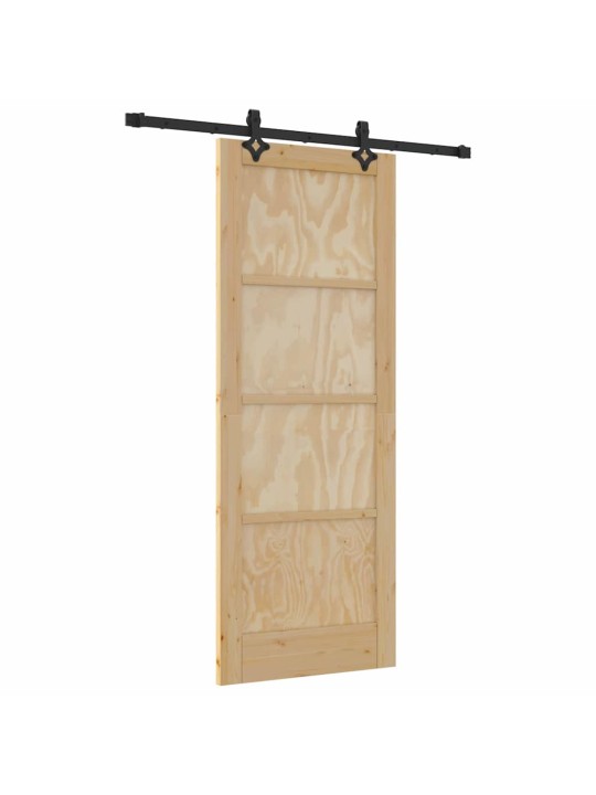 Bīdāmo durvju komplekts manuāls dabīga un melna 78 x 202 cm