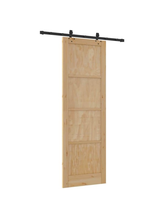 Bīdāmo durvju komplekts manuāls dabīga un melna 78 x 232 cm