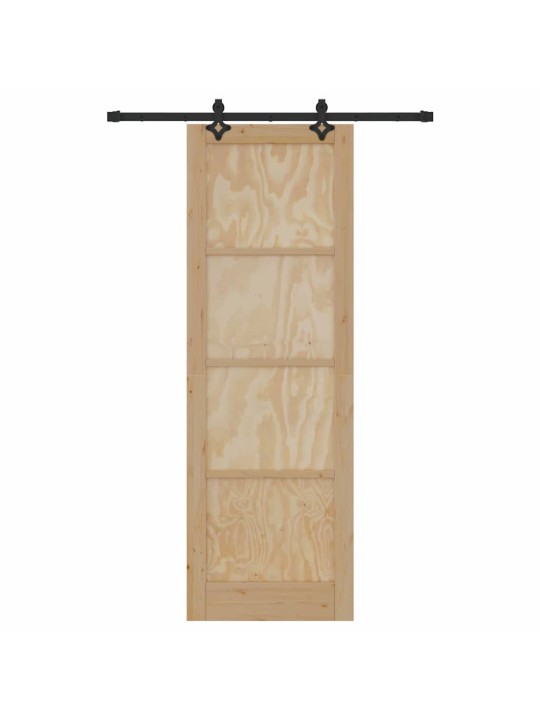 Bīdāmo durvju komplekts manuāls dabīga un melna 78 x 232 cm