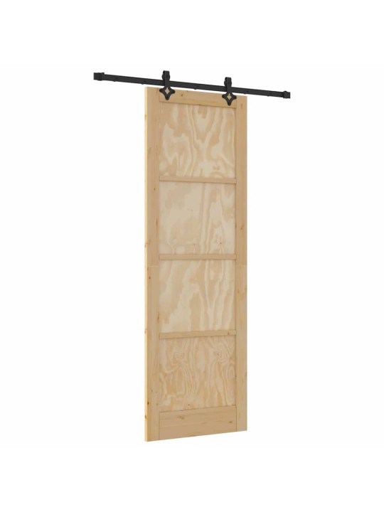 Bīdāmo durvju komplekts manuāls dabīga un melna 78 x 232 cm