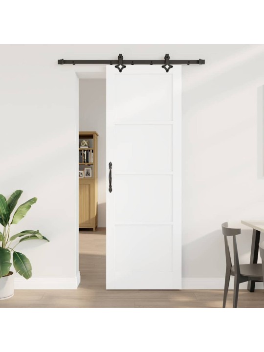 Bīdāmo durvju komplekts manuāls balta un melna 78 x 232 cm