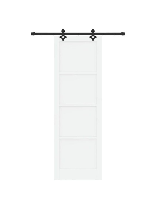 Bīdāmo durvju komplekts manuāls balta un melna 78 x 232 cm