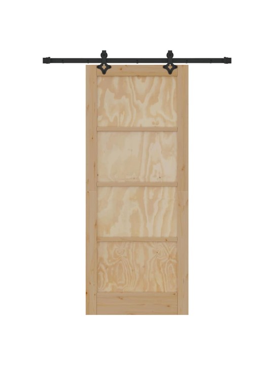 Bīdāmo durvju komplekts manuāls dabīga un melna 83 x 202 cm
