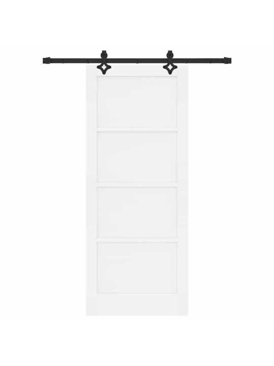 Bīdāmo durvju komplekts manuāls balta un melna 83 x 202 cm