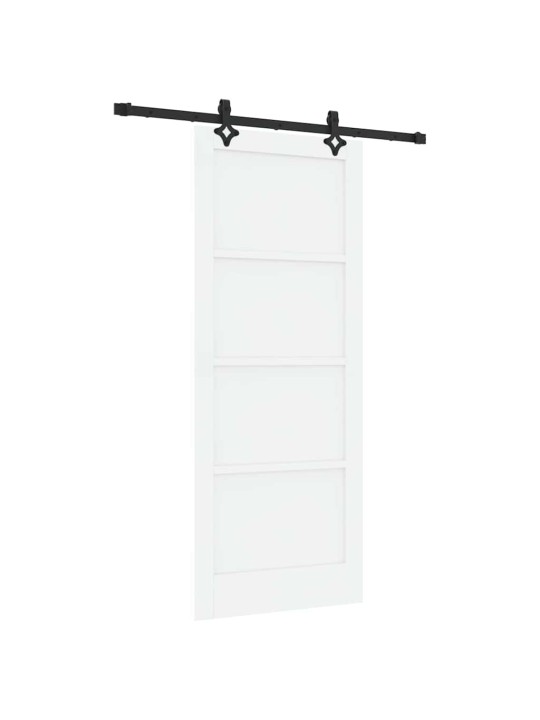 Bīdāmo durvju komplekts manuāls balta un melna 83 x 202 cm