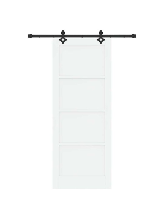 Bīdāmo durvju komplekts manuāls balta un melna 83 x 211 cm