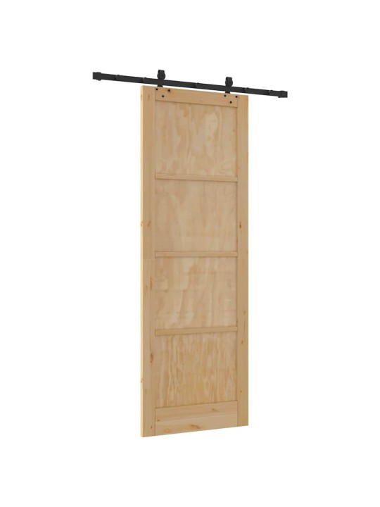 Bīdāmo durvju komplekts manuāls dabīga un melna 83 x 232 cm