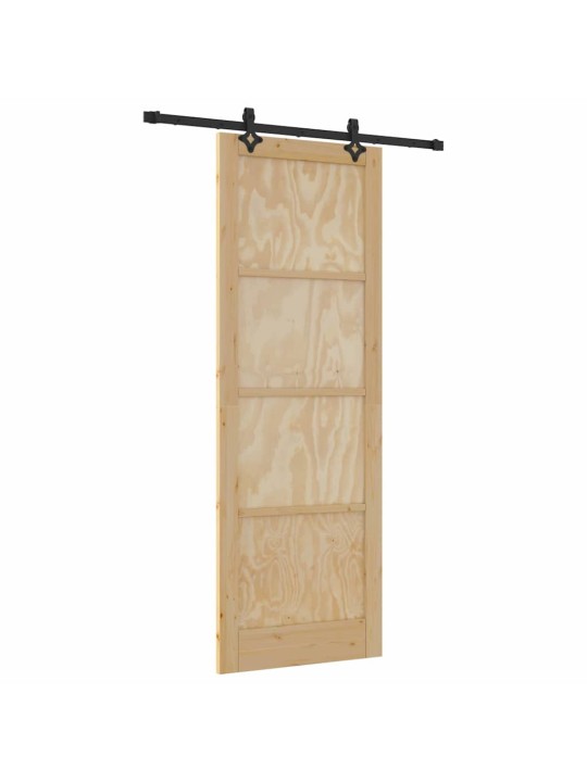 Bīdāmo durvju komplekts manuāls dabīga un melna 83 x 232 cm