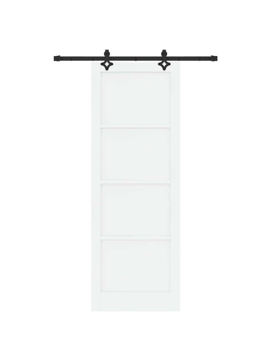 Bīdāmo durvju komplekts manuāls balta un melna 83 x 232 cm