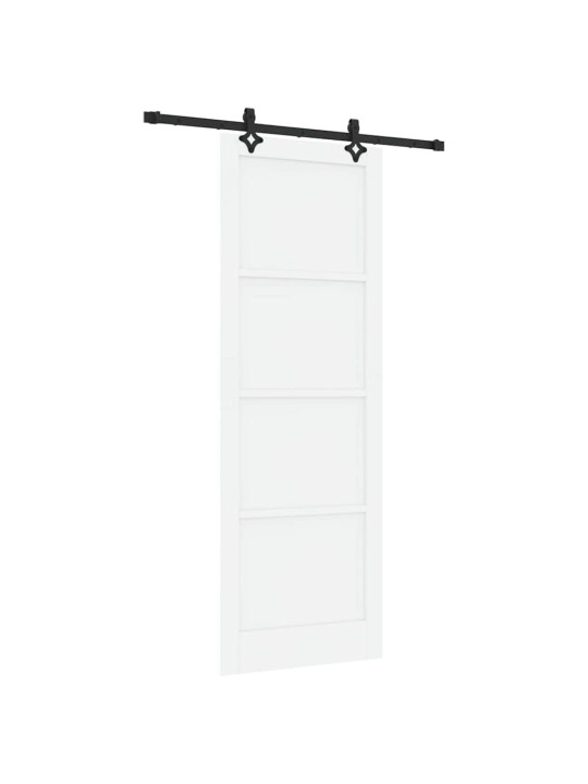 Bīdāmo durvju komplekts manuāls balta un melna 83 x 232 cm